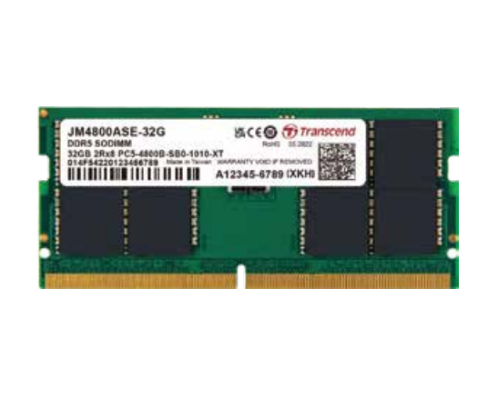 Transcend JetMemory JM4800ASE-32G memory module 32 GB 1 x 32 GB DDR5 4800 MHz